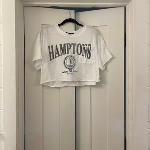 "Hamptons" Cropped Tee Size Medium